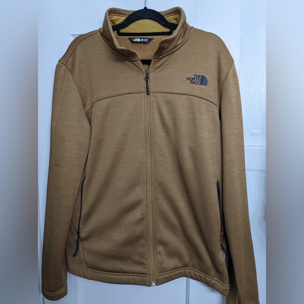 North Face Gold Zip Up Jacket